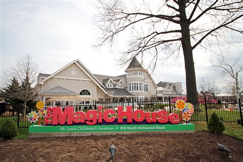 Magic house kirkwood - The Magic House’s address is 516 S. Kirkwood Rd, St. Louis, MO 63122. The Museum is on Historic Route 66, also called S. Lindbergh or US HWY 61. It is in Kirkwood, MO which is just outside of St. Louis. And a map to the museum can be found . Parking is free. Admission is $11.00 for everyone over 1. Or $6 for groups of 15 or more. 